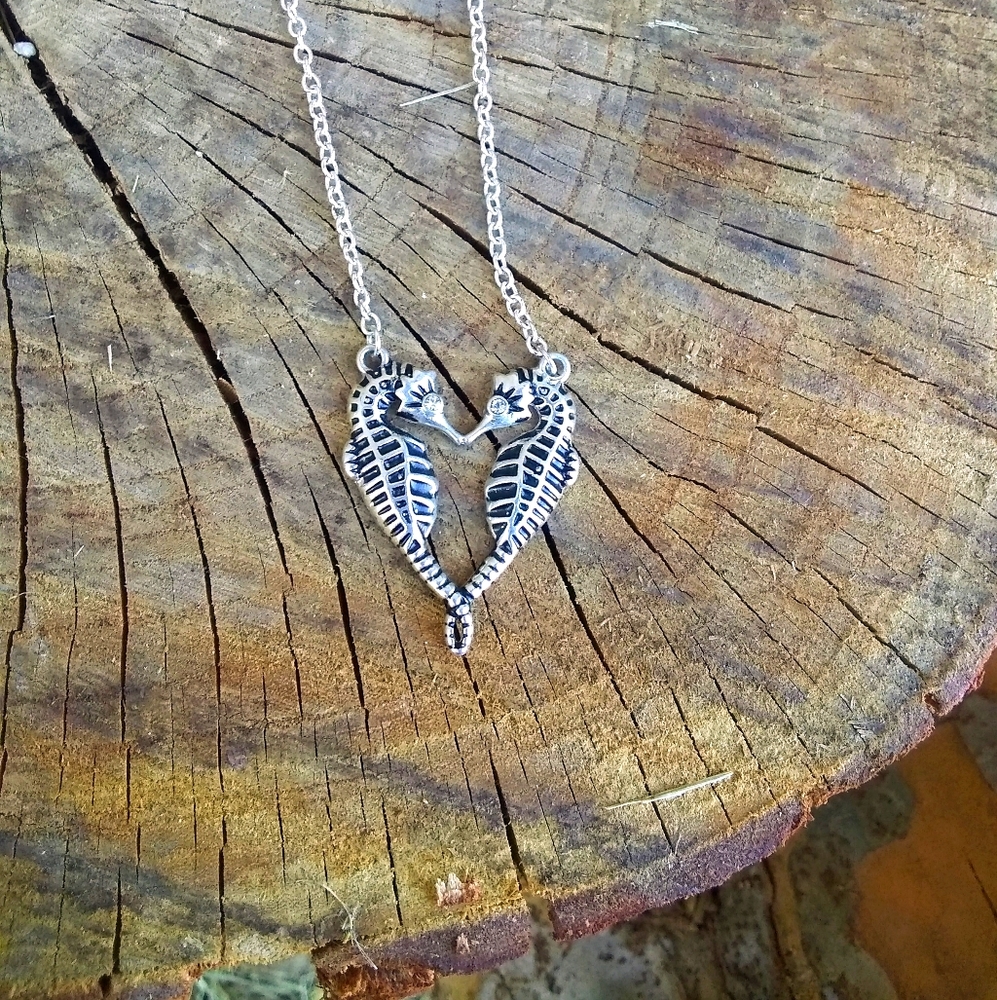 Heart Shaped Seahorses Kissing